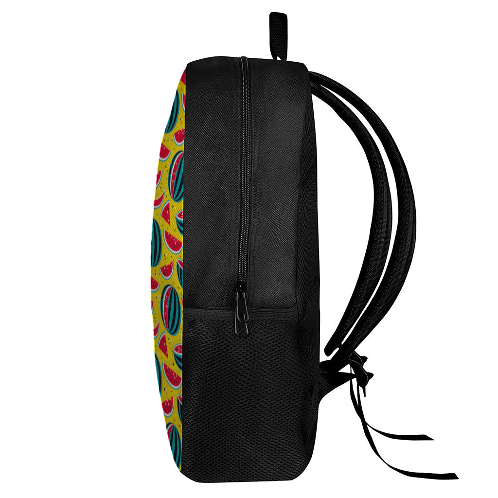 Yellow Watermelon Pieces Pattern Print 17 Inch Backpack