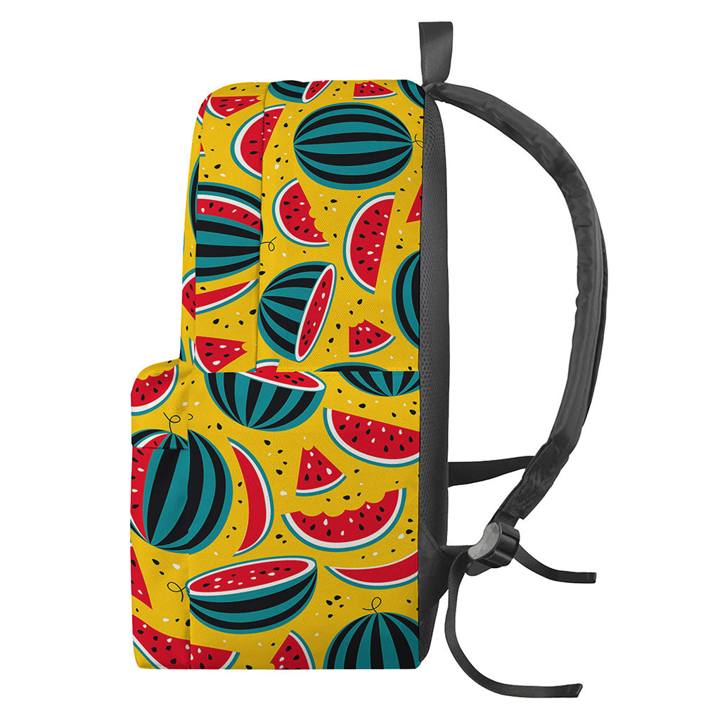 Yellow Watermelon Pieces Pattern Print Backpack