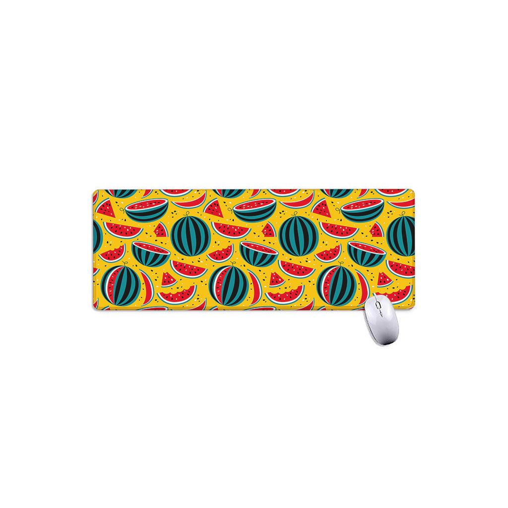 Yellow Watermelon Pieces Pattern Print Extended Mouse Pad