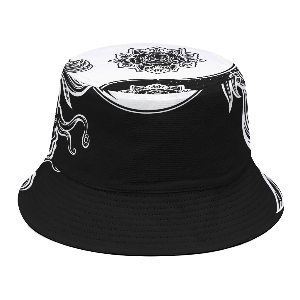 Yin And Yang Koi Carp Fish Print Bucket Hat
