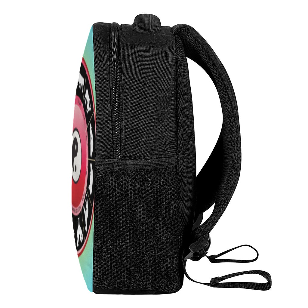 Yin Yang Chinese Zodiac Signs Print Casual Backpack