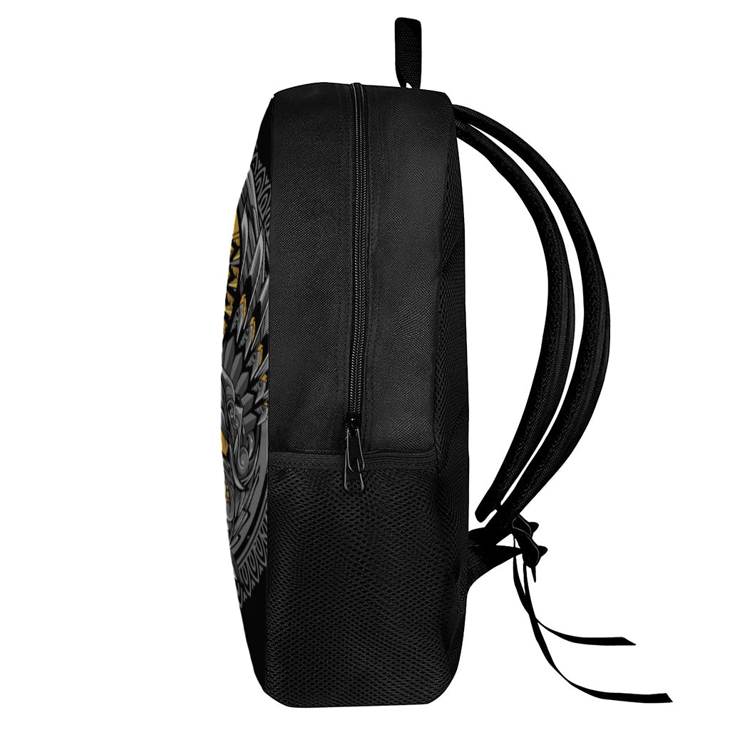 Yin Yang Owl Print 17 Inch Backpack