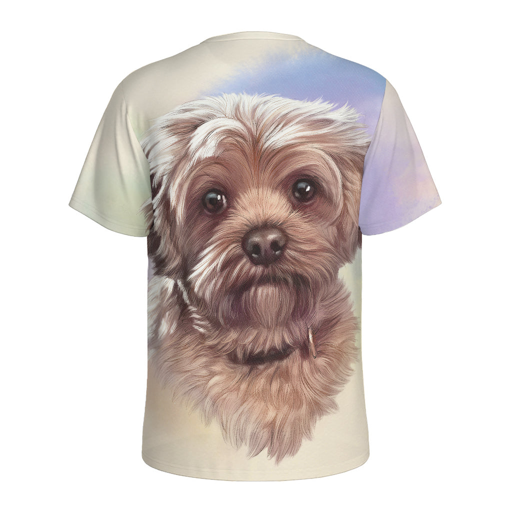 Yorkshire Terrier Portrait Print Men's Sports T-Shirt
