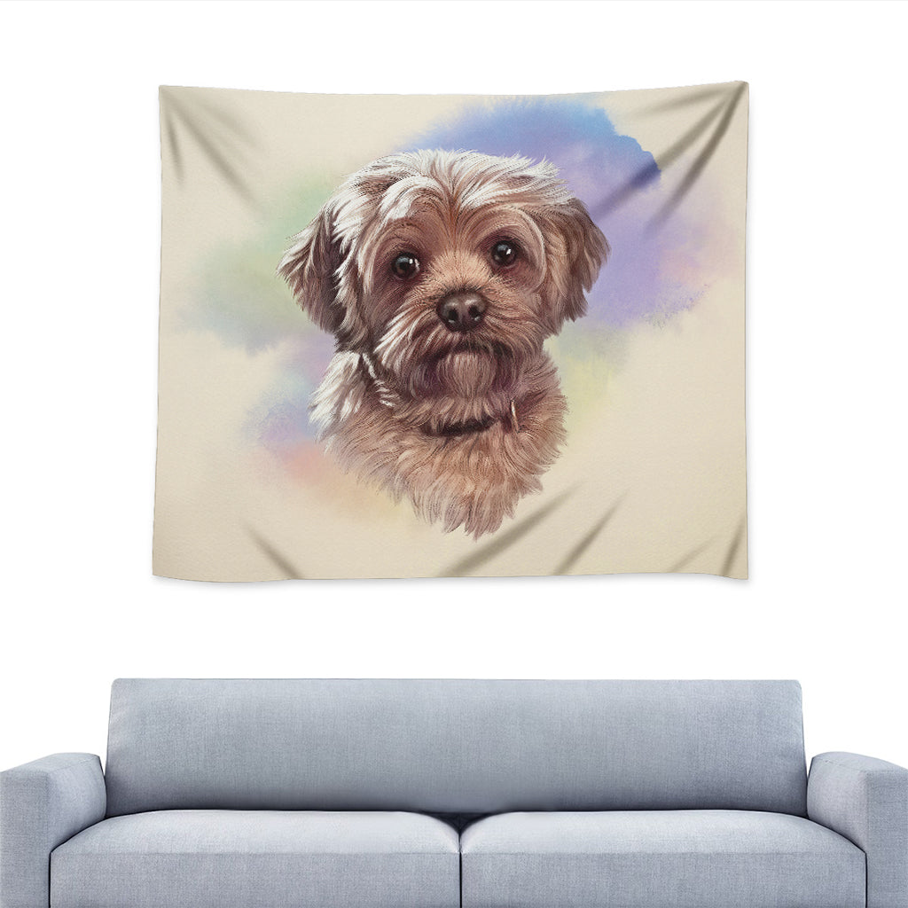 Yorkshire Terrier Portrait Print Tapestry