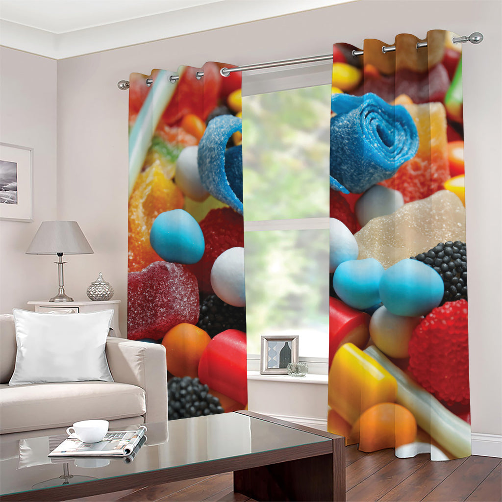 Yummy Gummy Print Grommet Curtains
