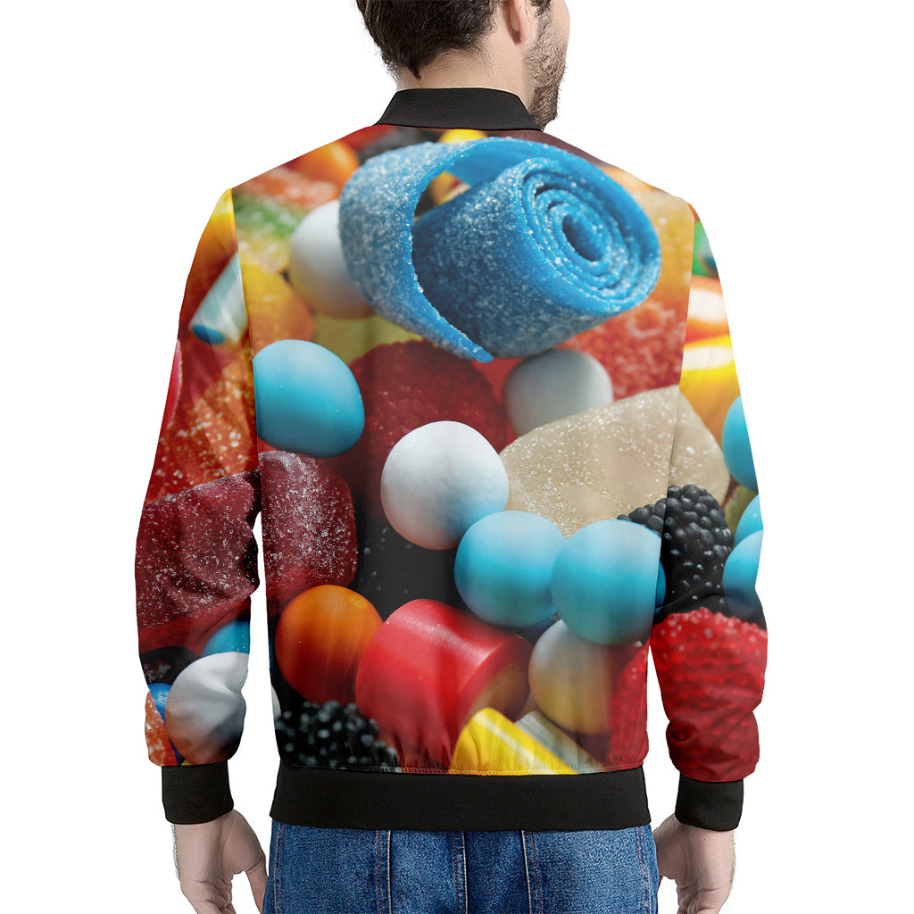 Yummy Gummy Print Men's Bomber Jacket