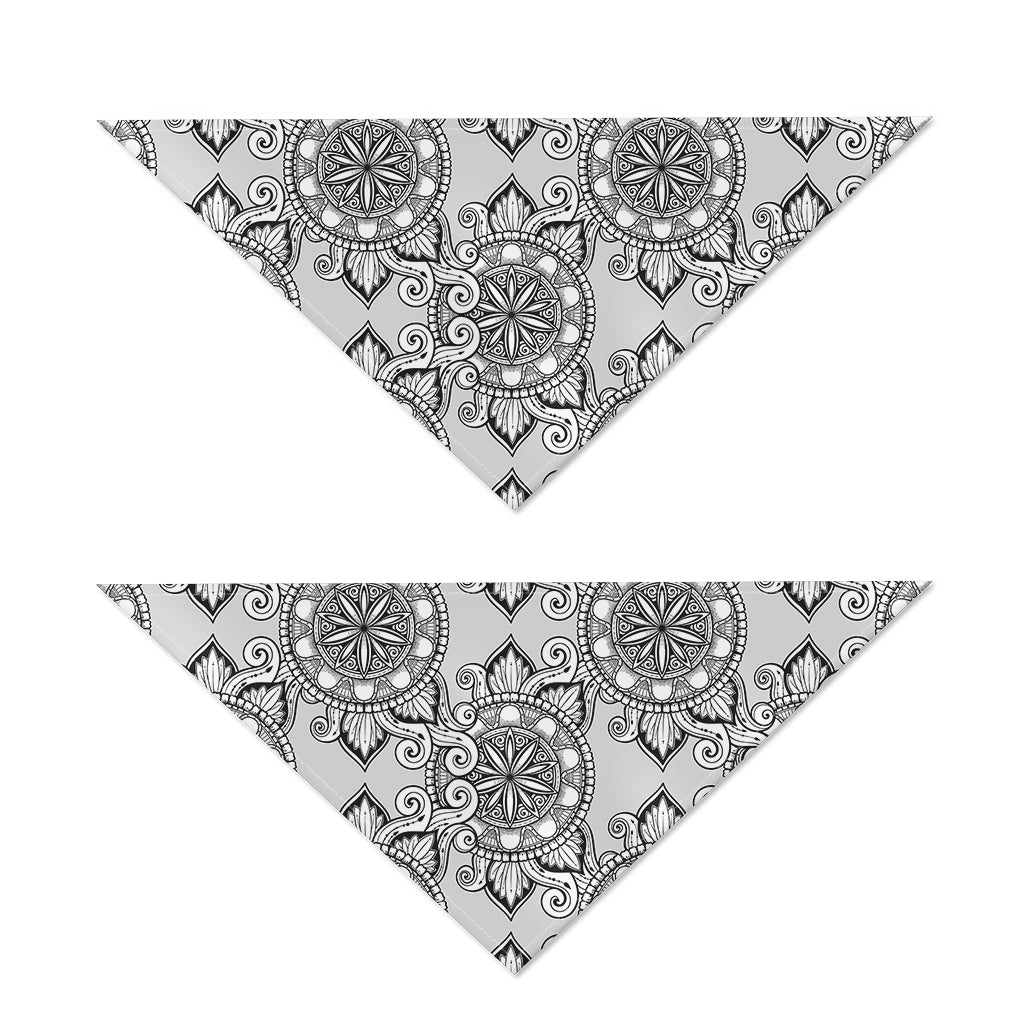 Zentangle Floral Pattern Print Dog Bandana