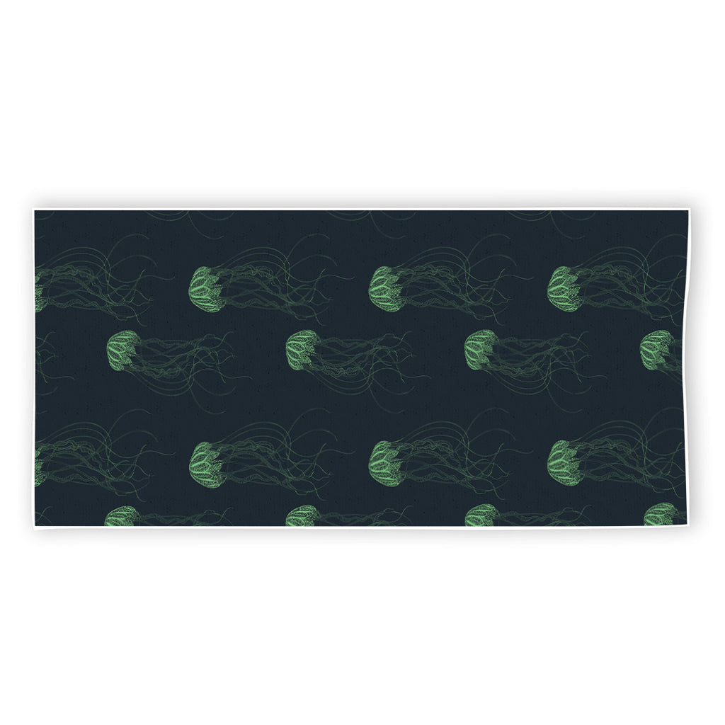Zentangle Jellyfish Pattern Print Beach Towel
