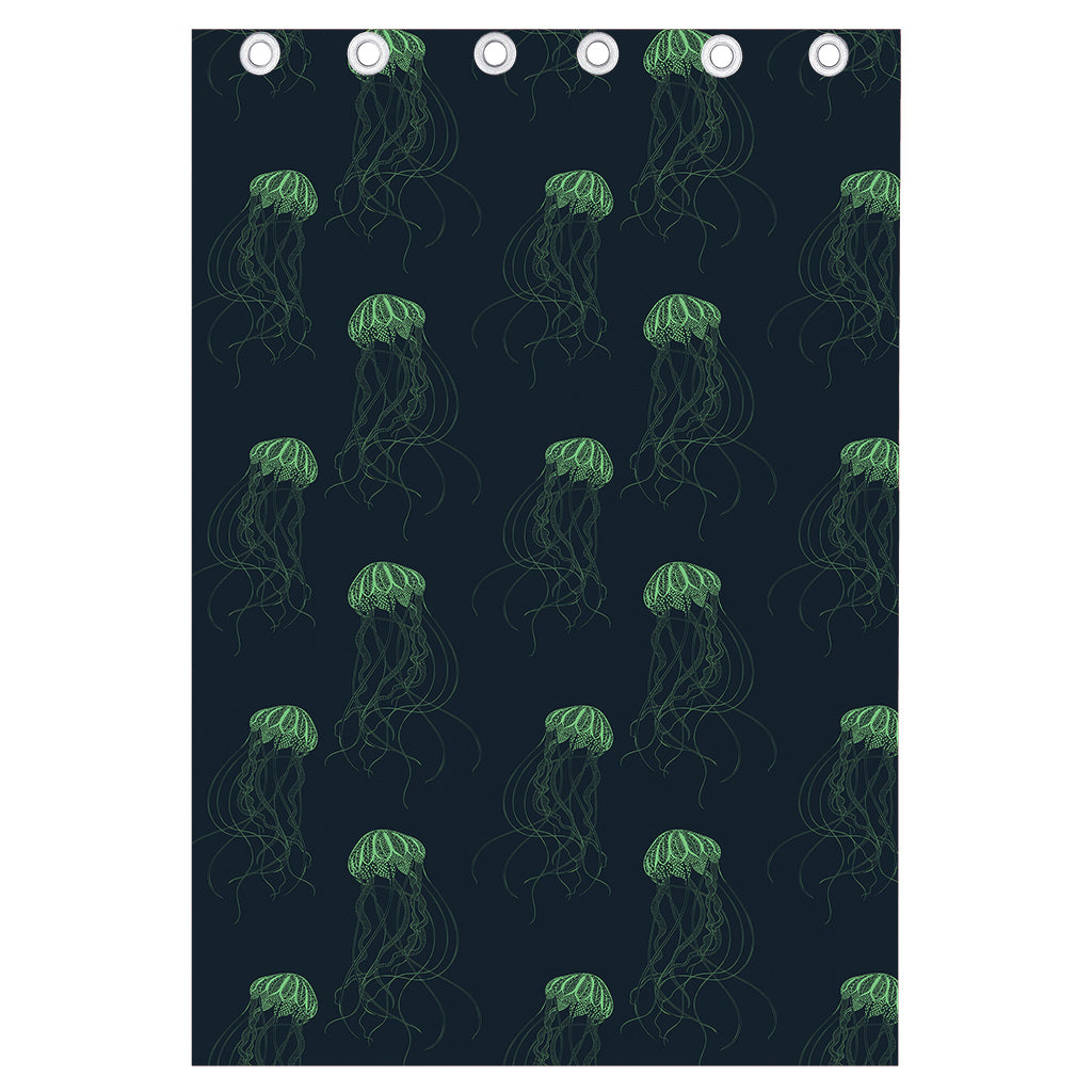 Zentangle Jellyfish Pattern Print Curtain