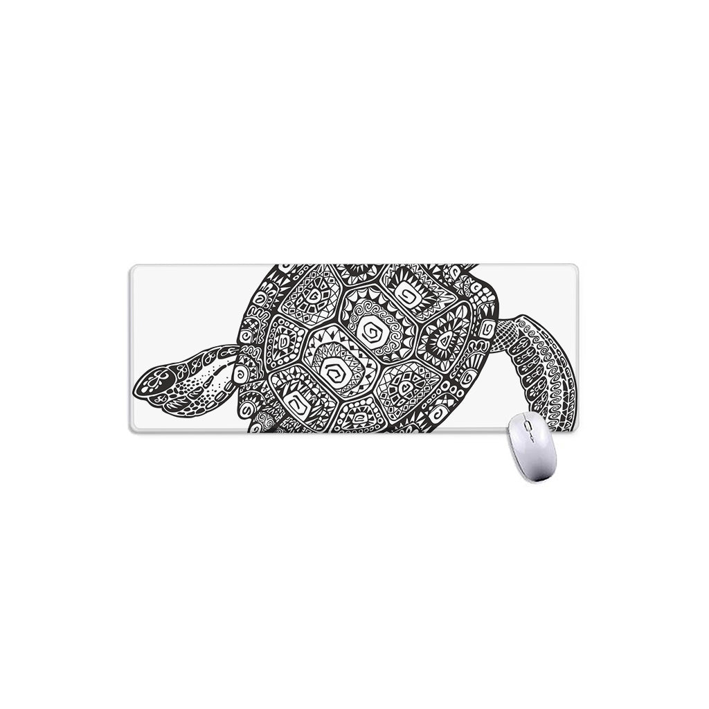 Zentangle Sea Turtle Print Extended Mouse Pad