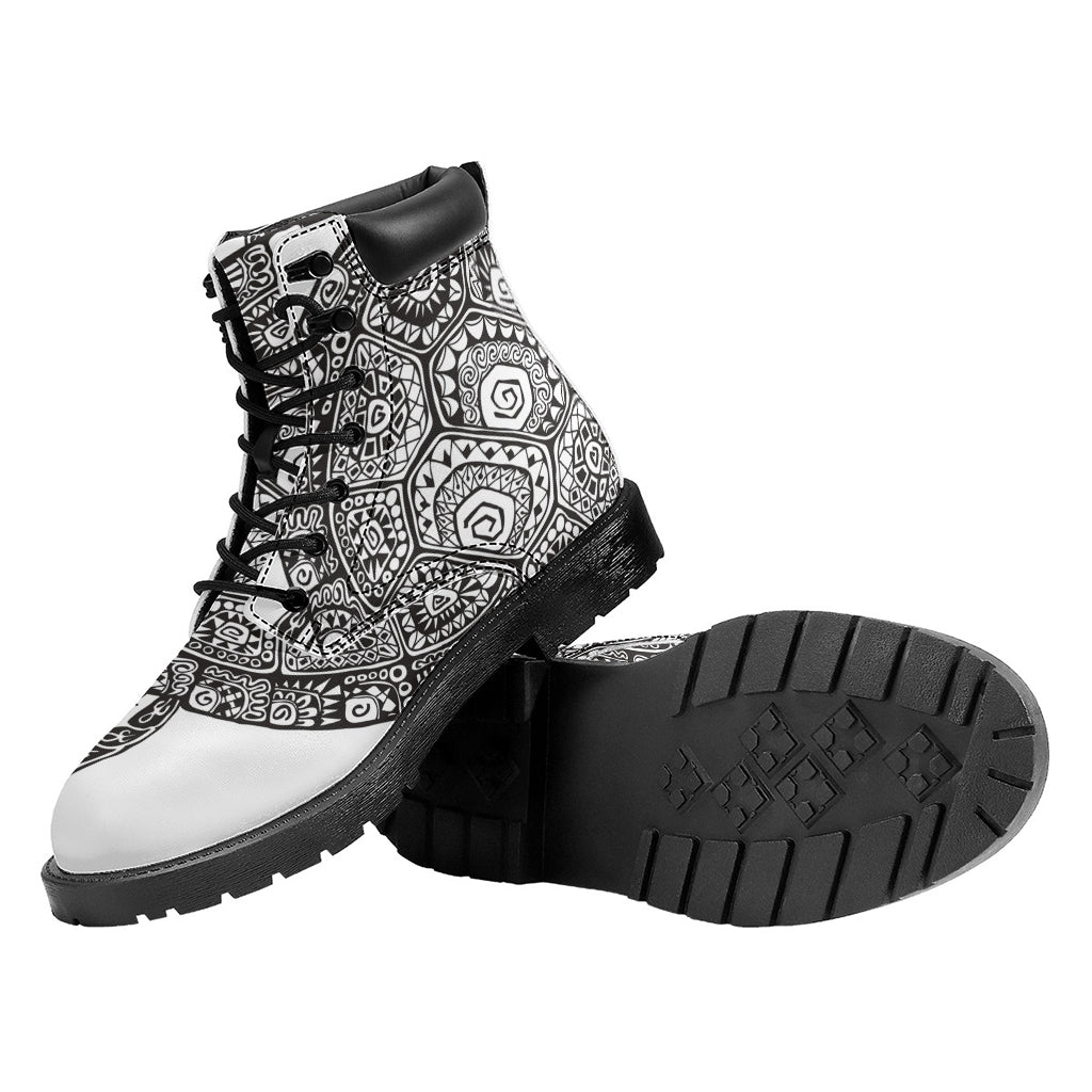 Zentangle Sea Turtle Print Work Boots