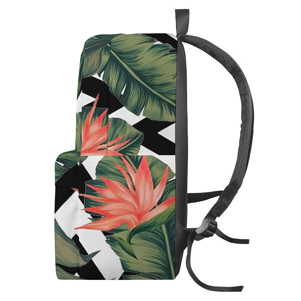 Zig Zag Tropical Pattern Print Backpack