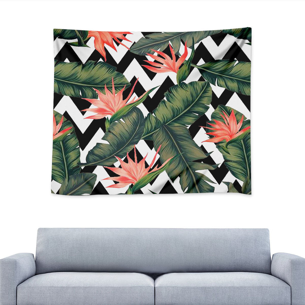 Zig Zag Tropical Pattern Print Tapestry