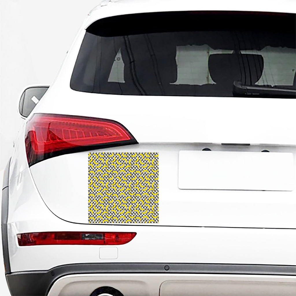 Zigzag Banana Pattern Print Car Sticker