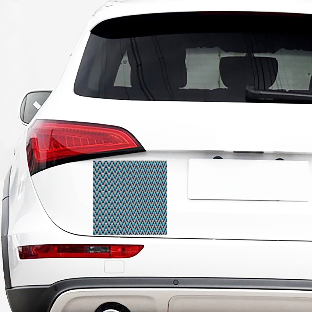 Zigzag Knitted Pattern Print Car Sticker
