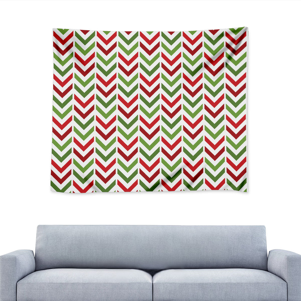 Zigzag Merry Christmas Pattern Print Tapestry
