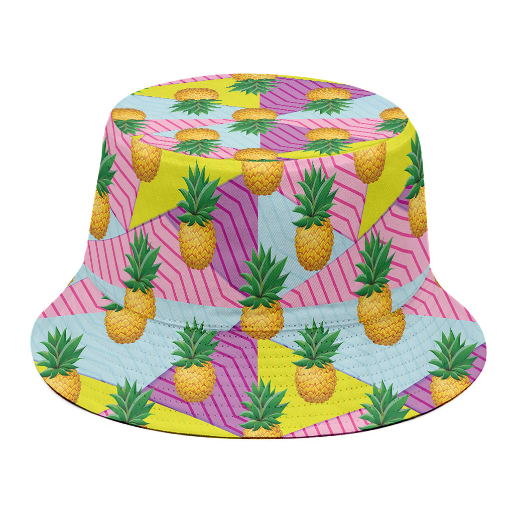 Zigzag Pineapple Pattern Print Bucket Hat