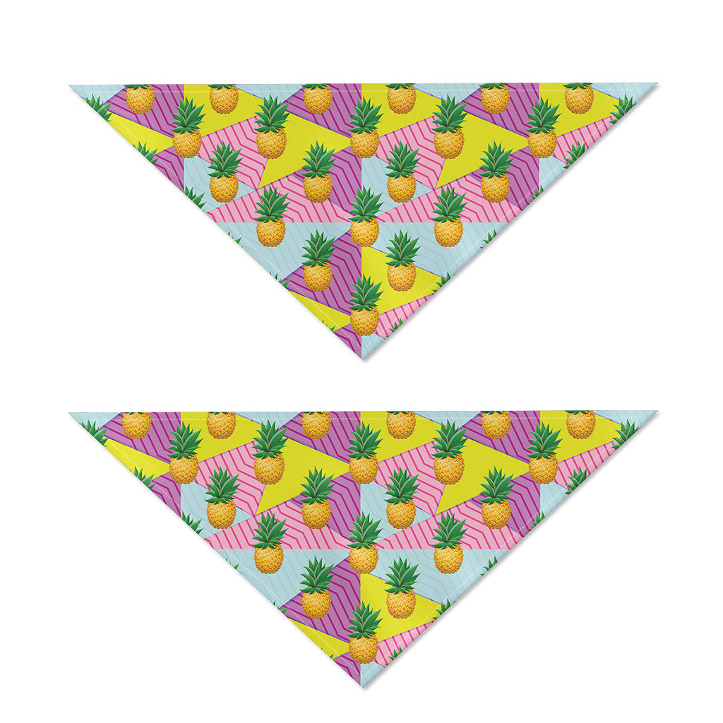 Zigzag Pineapple Pattern Print Dog Bandana