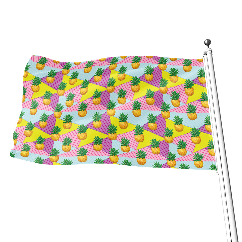 Zigzag Pineapple Pattern Print Flag