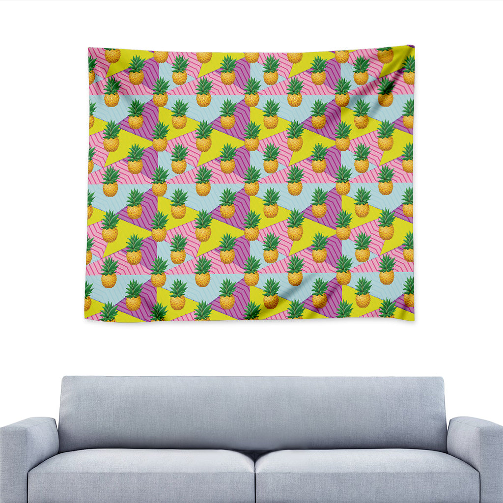 Zigzag Pineapple Pattern Print Tapestry