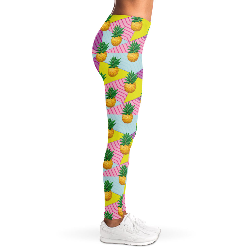 Zigzag Pineapple Pattern Print Women's Leggings