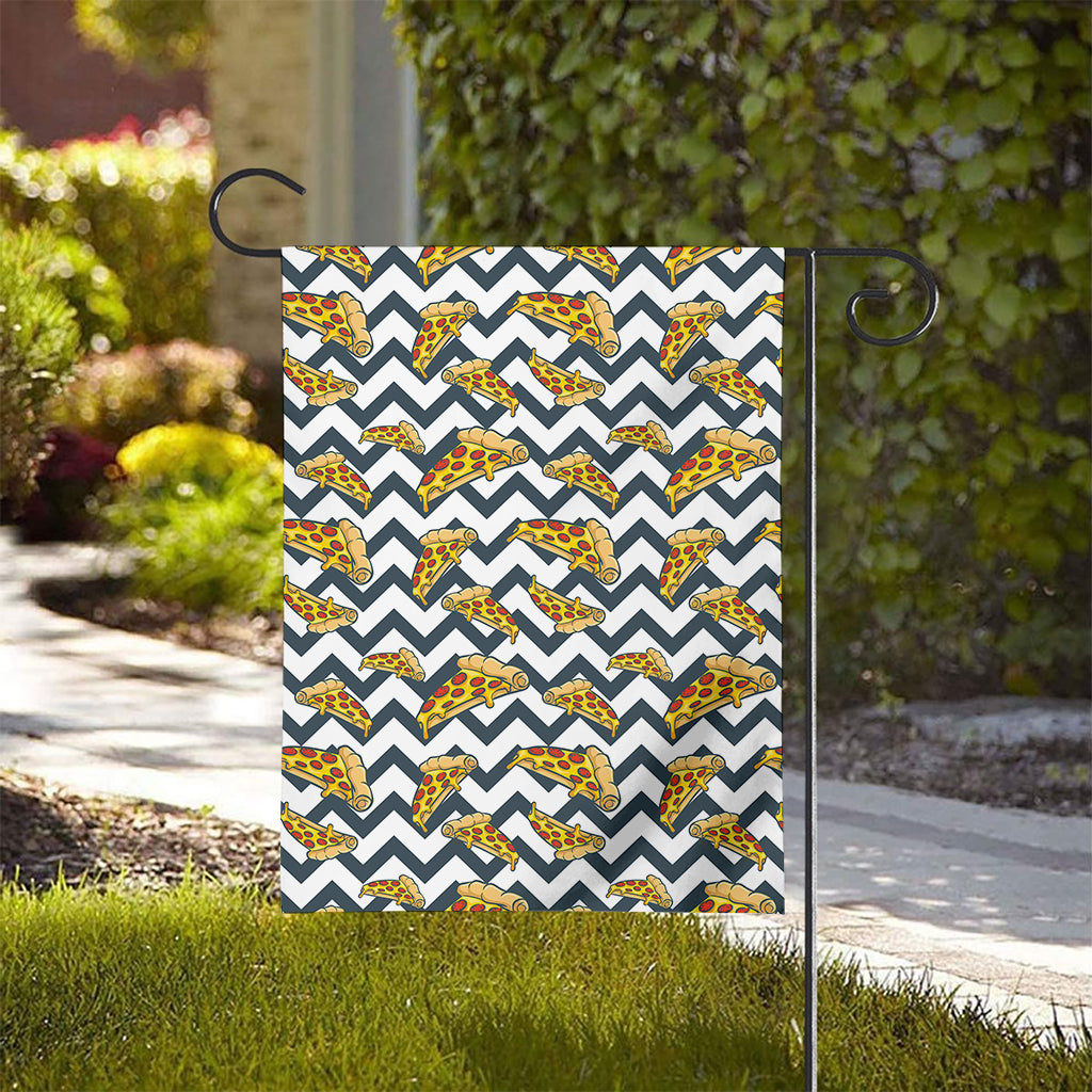 Zigzag Pizza Pattern Print House Flag