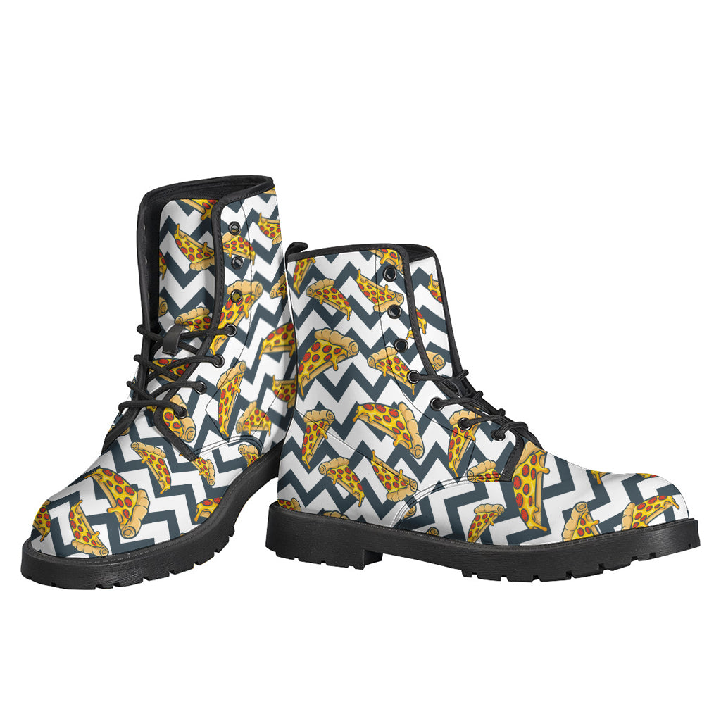 Zigzag Pizza Pattern Print Backpack