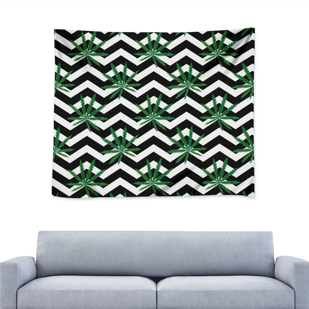 Zigzag Weed Pattern Print Tapestry