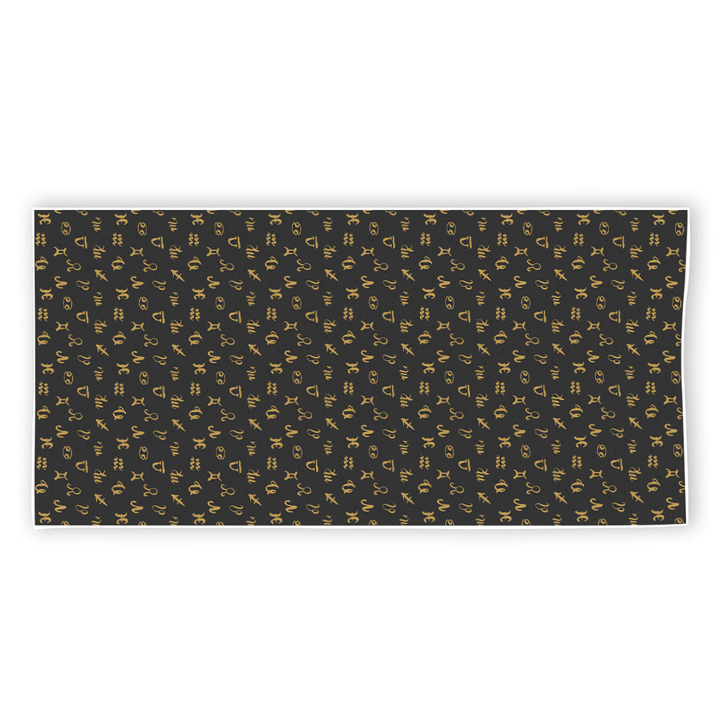 Zodiac Astrological Signs Pattern Print Beach Towel
