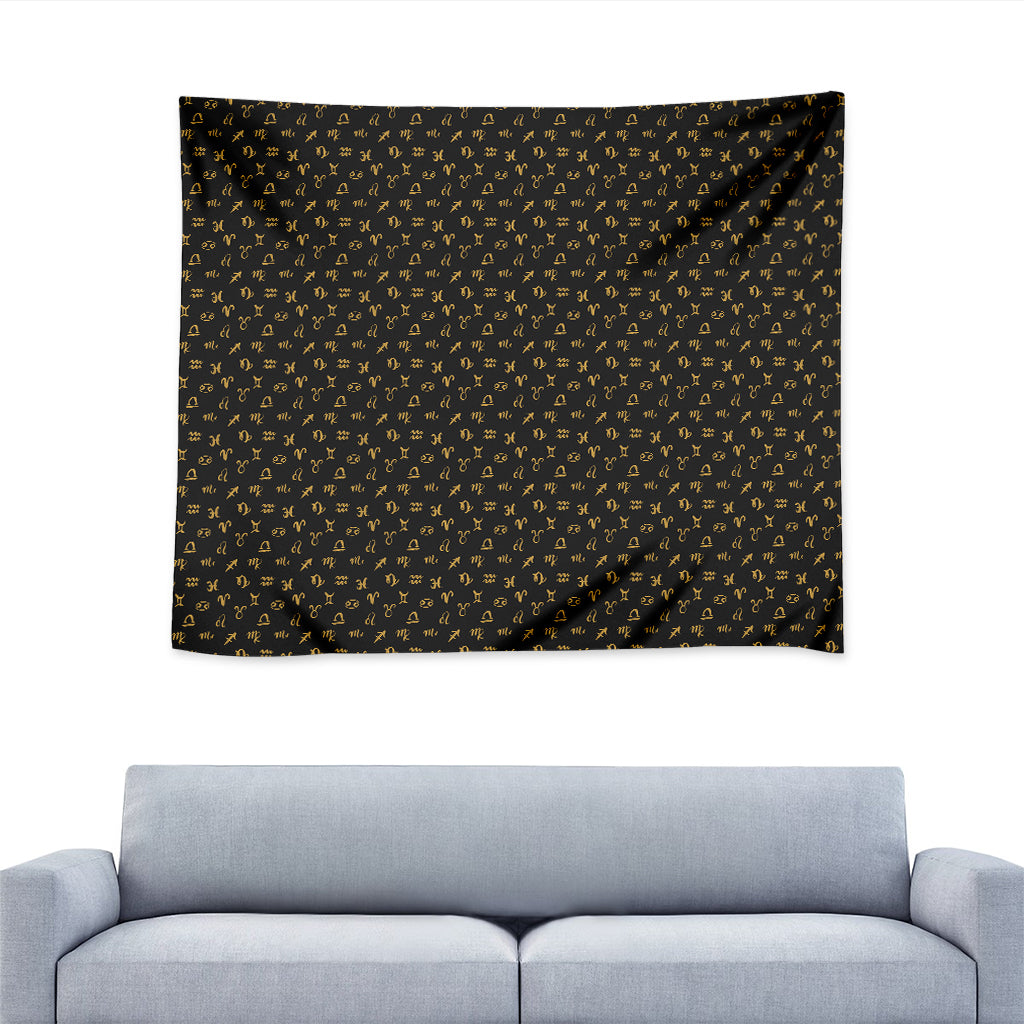 Zodiac Astrological Signs Pattern Print Tapestry