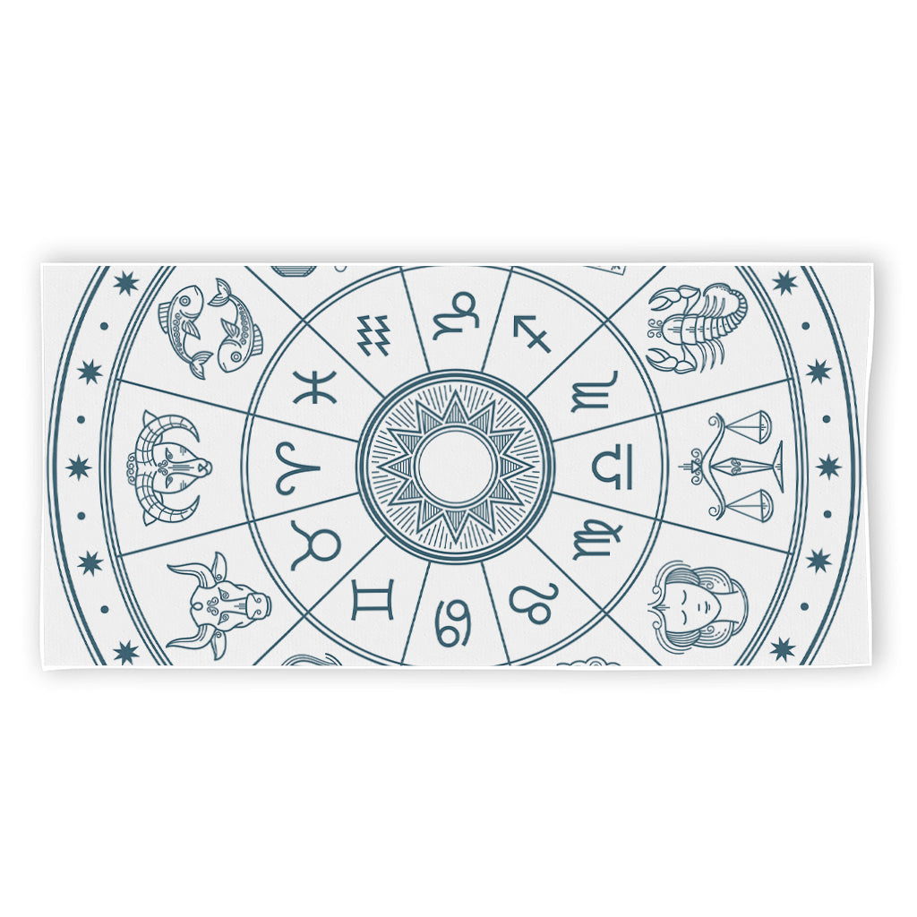 Zodiac Astrology Signs Print Beach Towel