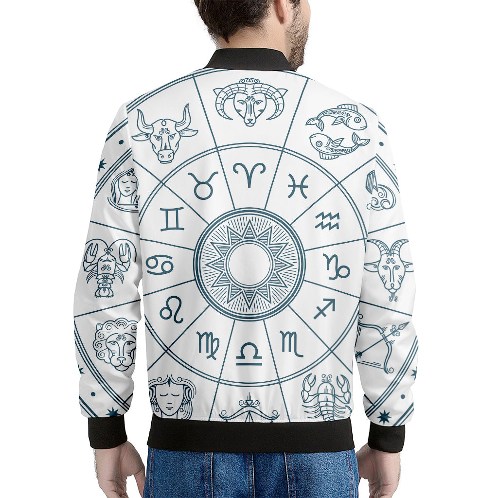 Zodiac Astrology Signs Print Men's Bomber Jacket