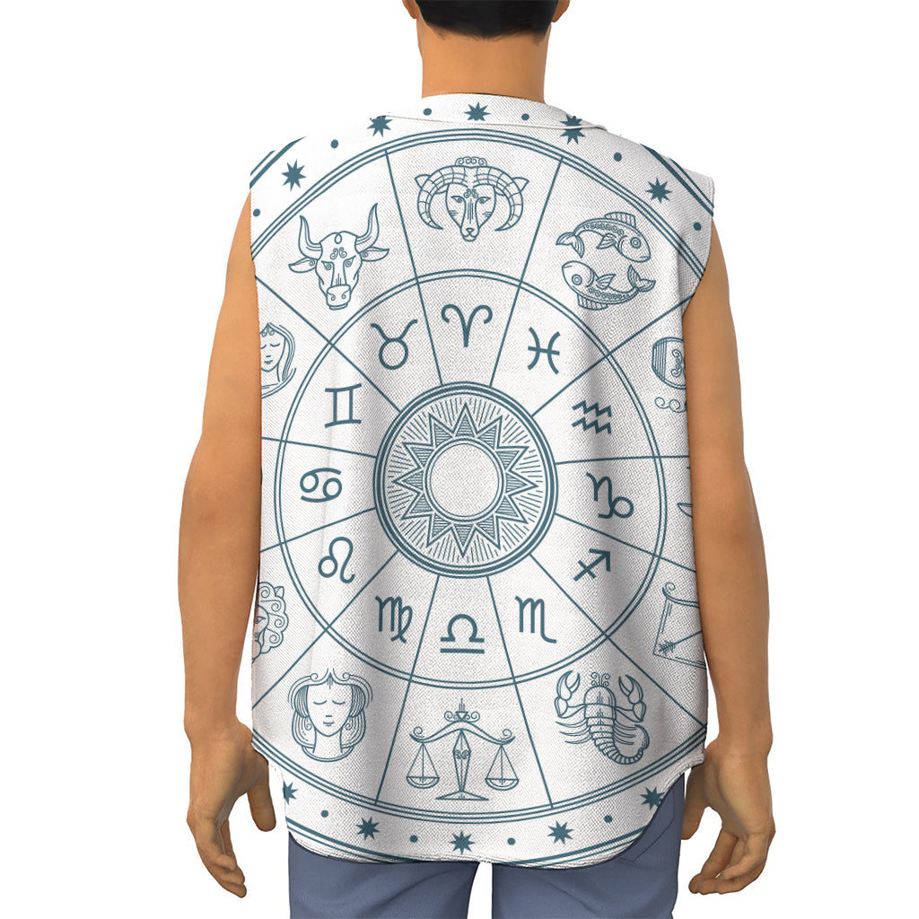 Zodiac Astrology Signs Print Sleeveless Baseball Jersey