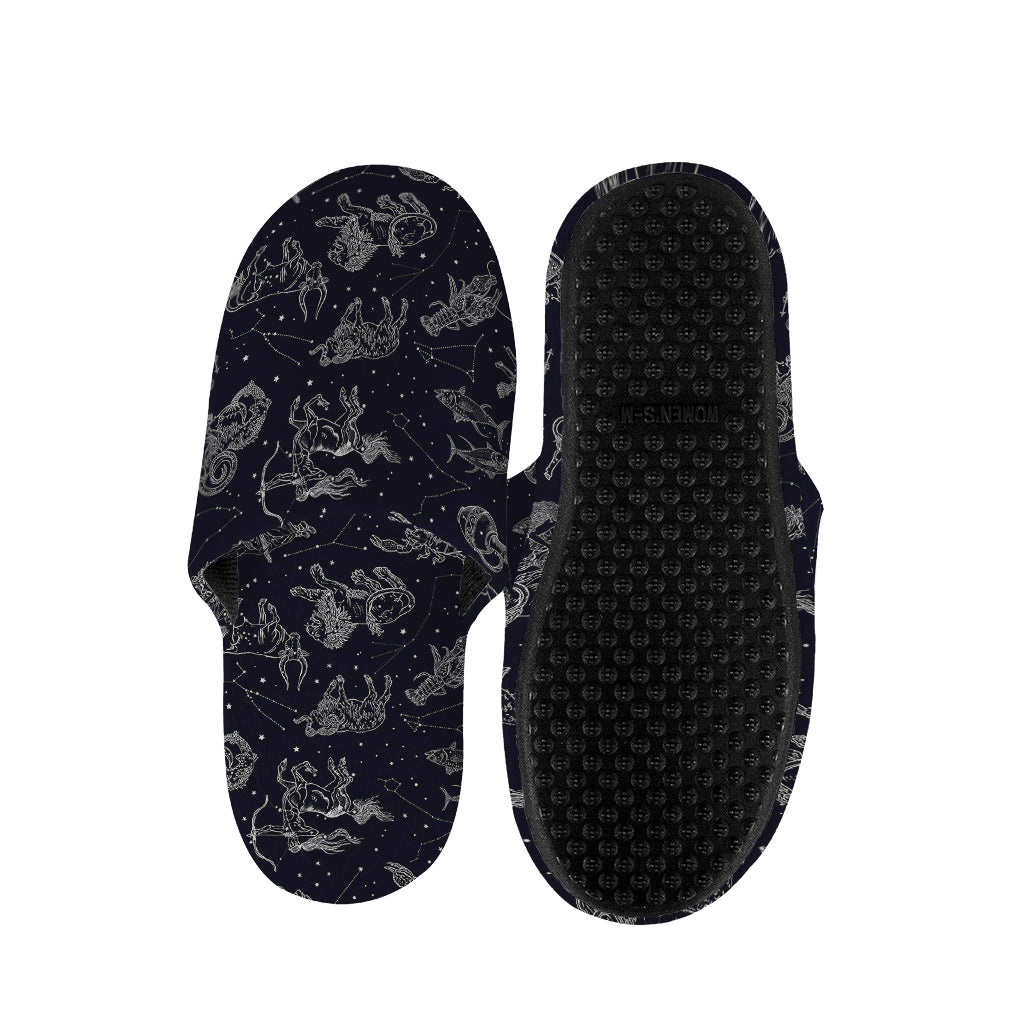Zodiac Constellation Pattern Print Slippers