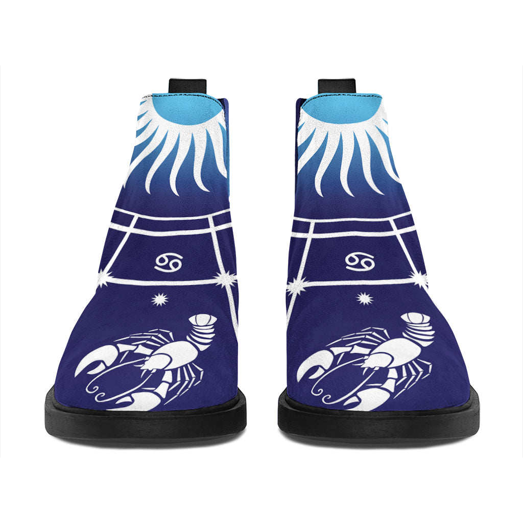 Zodiac Horoscopes Print Flat Ankle Boots