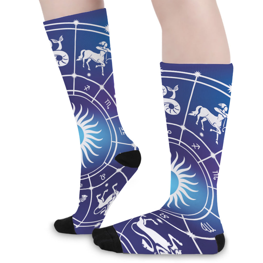 Zodiac Horoscopes Print Long Socks