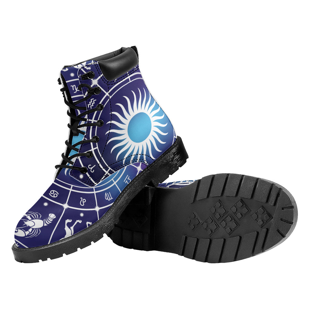 Zodiac Horoscopes Print Work Boots