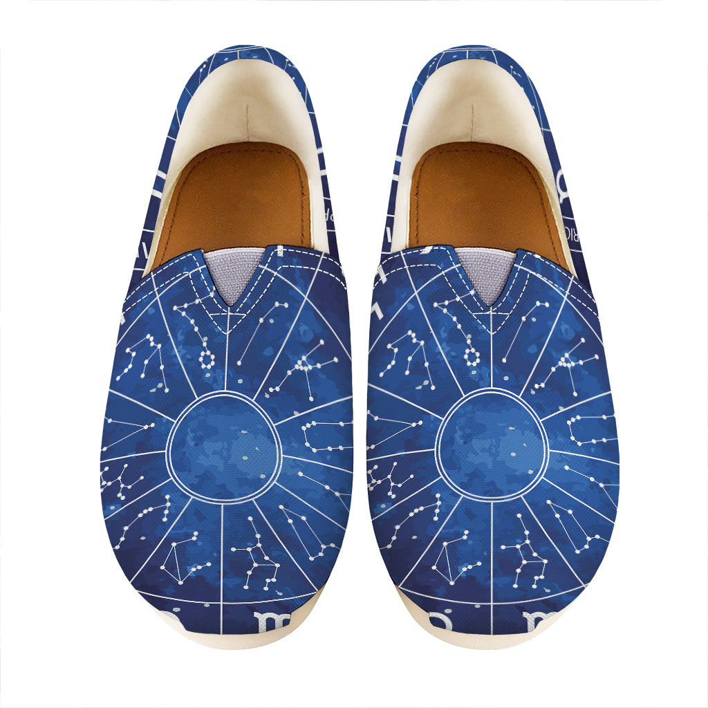 Zodiac Signs Wheel Print Casual Shoes
