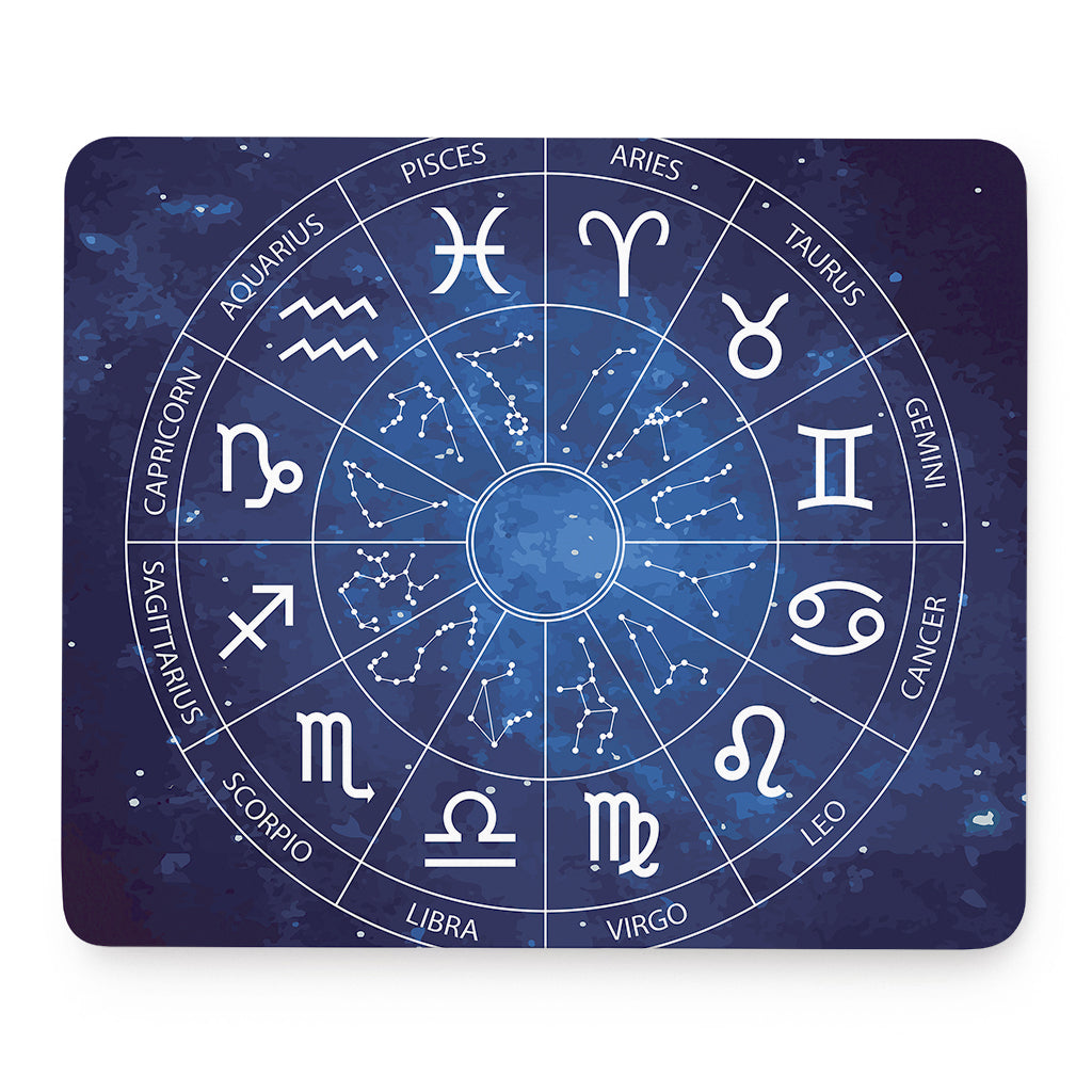 Zodiac Signs Wheel Print Mouse Pad