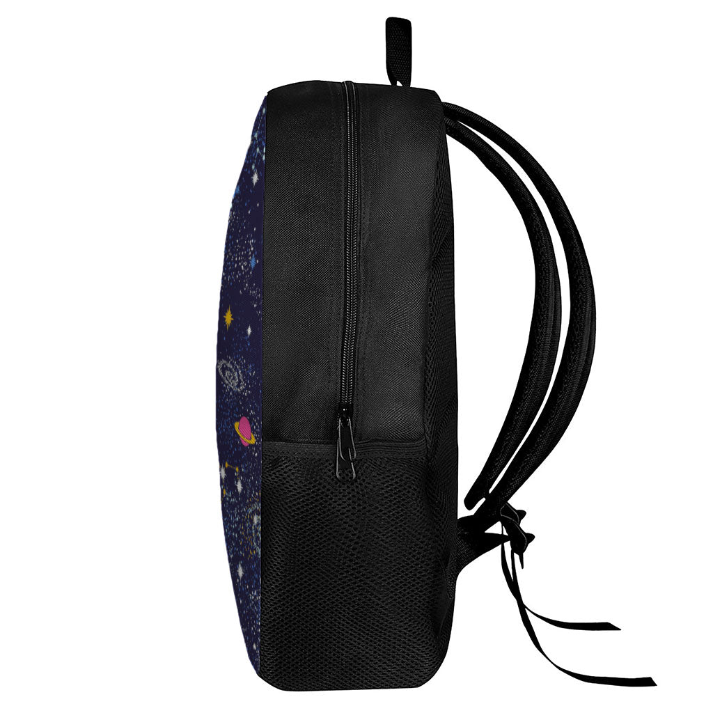 Zodiac Star Signs Galaxy Space Print 17 Inch Backpack