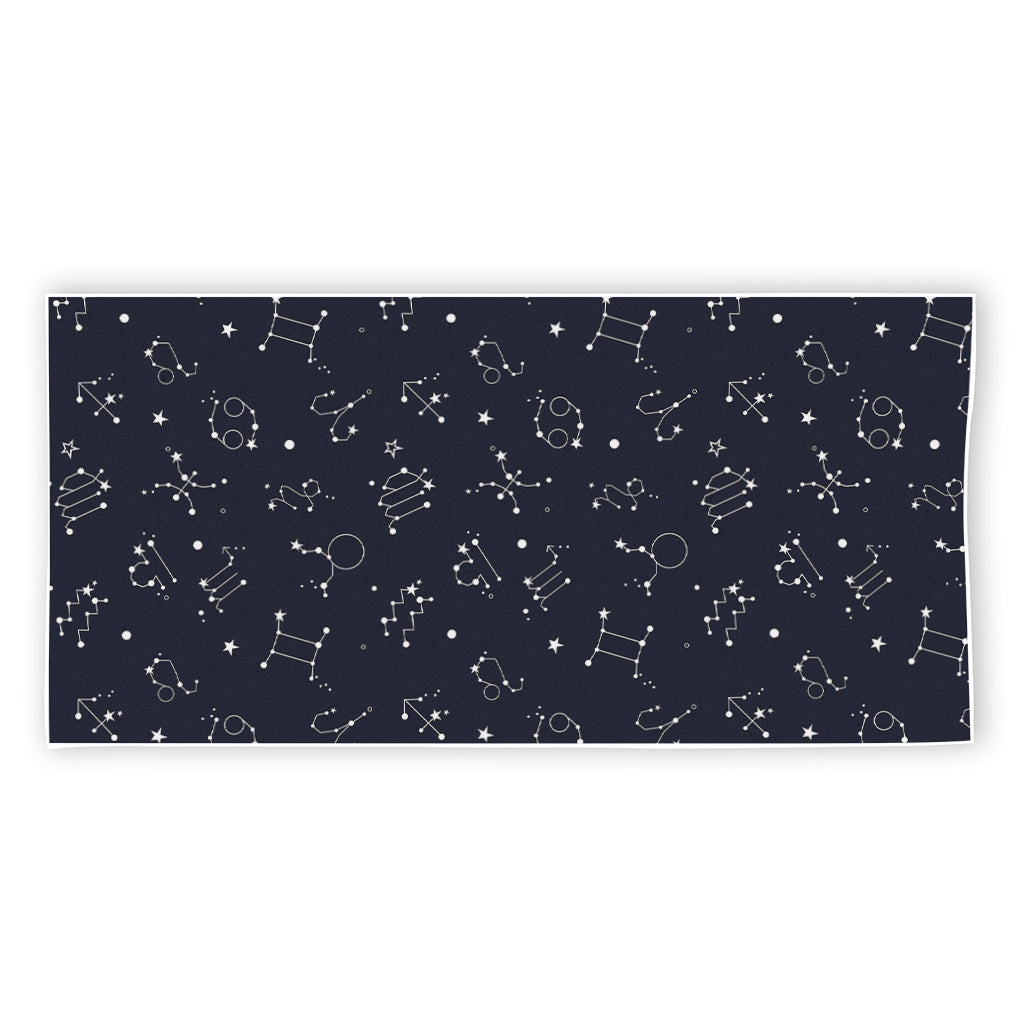 Zodiac Star Signs Pattern Print Beach Towel