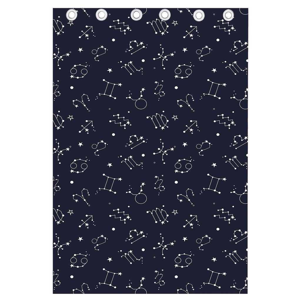 Zodiac Star Signs Pattern Print Curtain