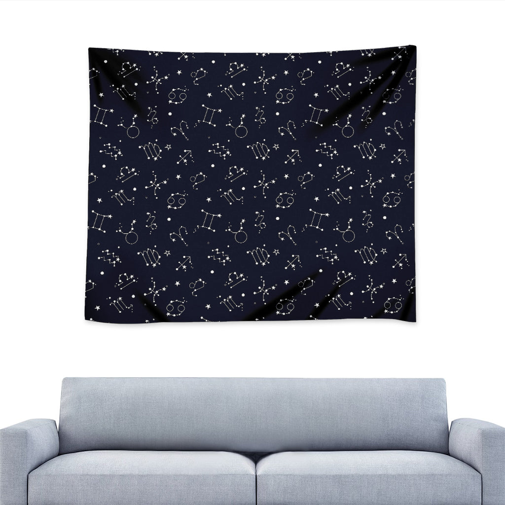 Zodiac Star Signs Pattern Print Tapestry