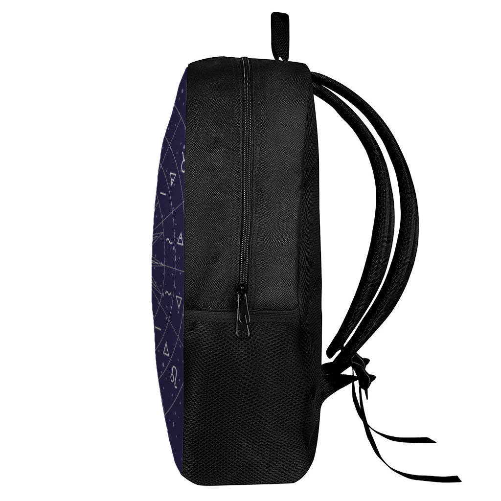 Zodiac Symbols Circle Print 17 Inch Backpack