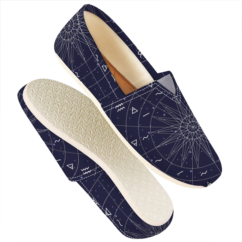 Zodiac Symbols Circle Print Casual Shoes