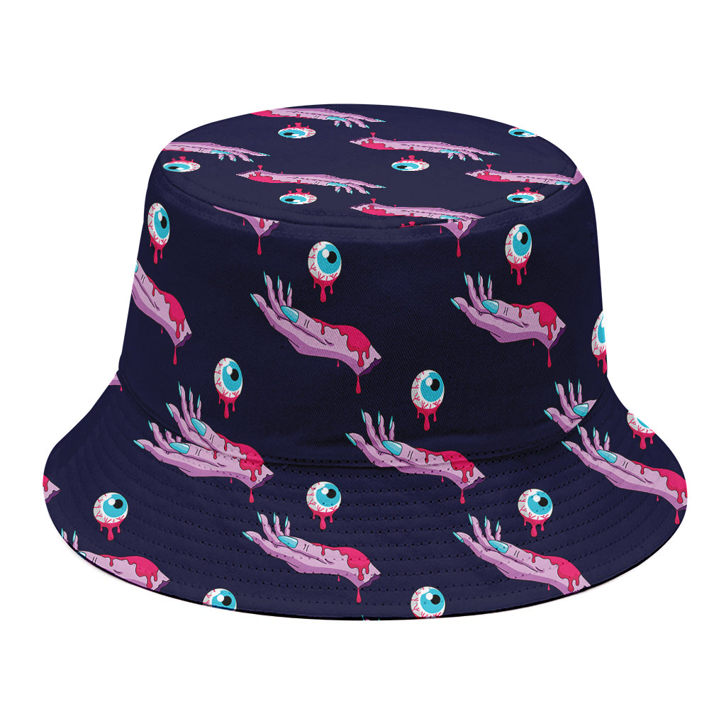 Zombie Eyeball Pattern Print Bucket Hat