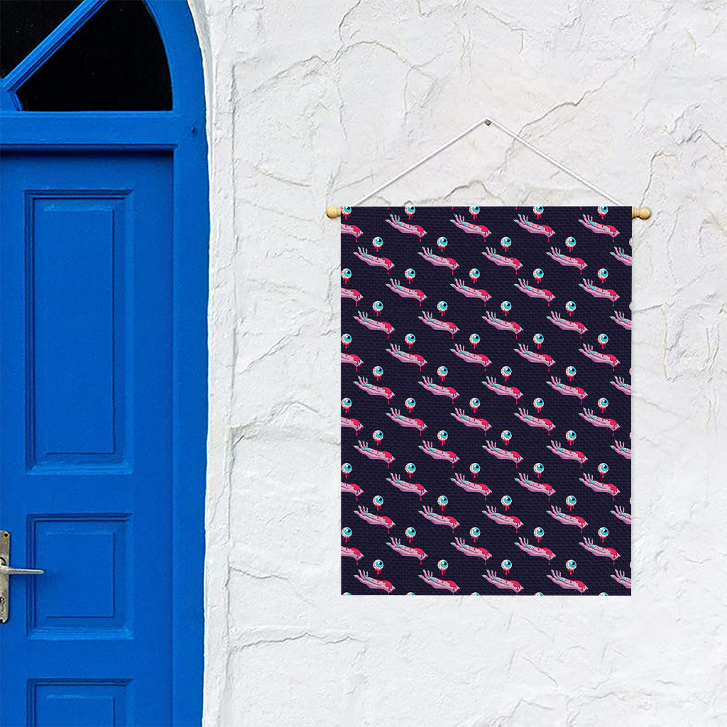 Zombie Eyeball Pattern Print Garden Flag