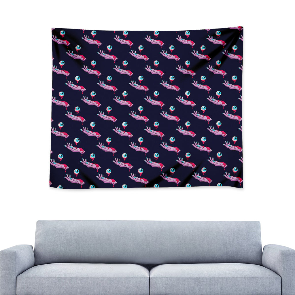 Zombie Eyeball Pattern Print Tapestry