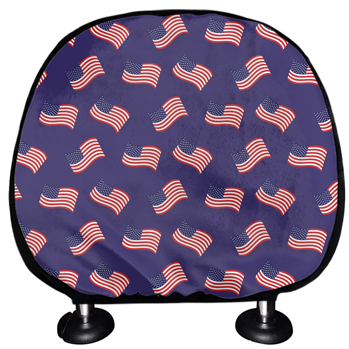 4th of July American Flag Pattern Print Car Headrest Covers