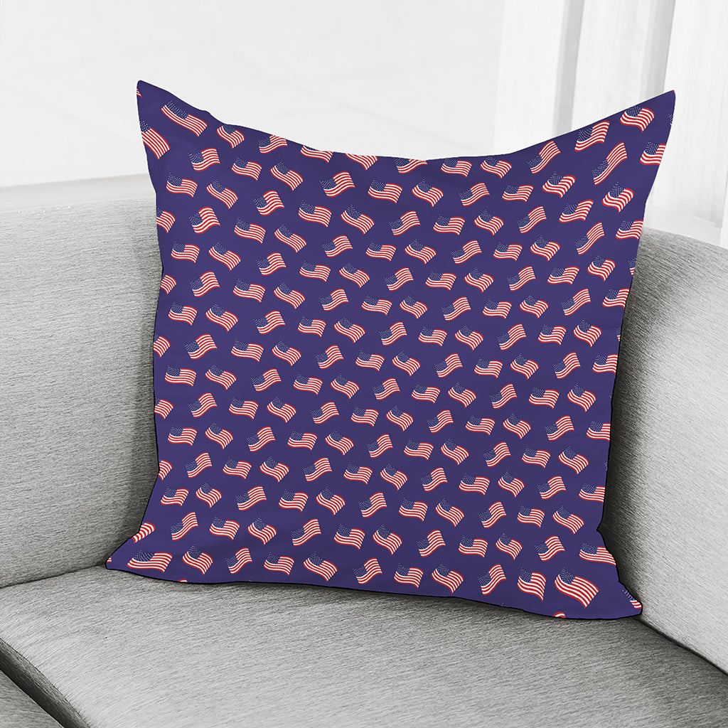 4th of July American Flag Pattern Print Pillow Cover